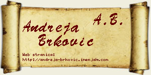 Andreja Brković vizit kartica
